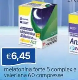 Sirene Blu Melatonina forte 5 complex e valeriana offerta