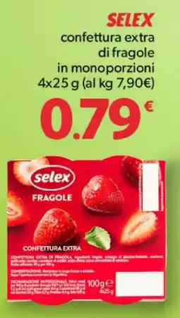 Supermercati Dok Selex confettura extra di fragole offerta