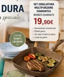 A Casa Mia Set grigliatura multifunzione diamantea bronzo diamante offerta