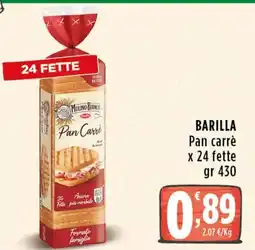 Rossotono Carrefour Barilla Pan carrè offerta