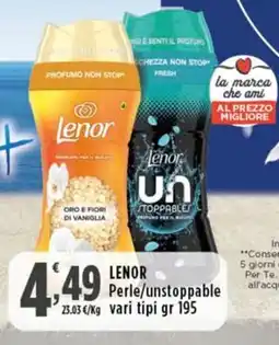 Rossotono Carrefour Lenor Perle/unstoppable offerta