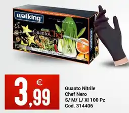 Centro Cash Guanto Nitrile Chef Nero offerta