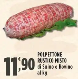Rossotono Carrefour Polpettone rustico misto di suino e bovino offerta