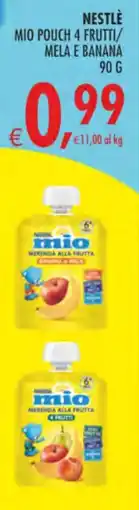 Deco Maxistore Nestlé mio pouch 4 frutti/ mela e banana offerta