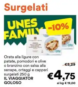Unes Orata alla ligure con patate, pomodori e olive o branzino con salsa alla senape, ortaggi e capperi surgelati offerta