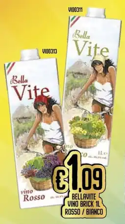 Italy Cash and Carry Bella Vite Vino Brick Rosso/Bianco offerta