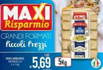 MD Discount Mondella Riso Arborio 5 x 1 kg offerta