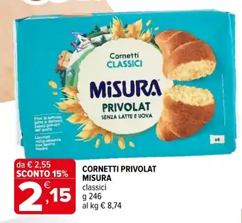 Cornetti privolat misura classici