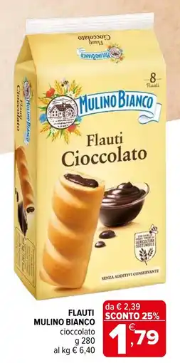 Iperal Flauti cioccolato Mulino Bianco offerta