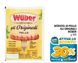 Iperal Würstel di pollo gli originali Wüber offerta