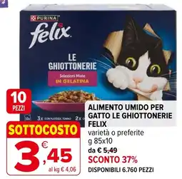 Iperal Alimento umido per gatto Le Ghiottonerie Felix offerta