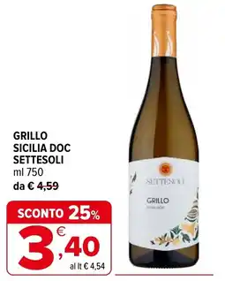 Iperal Grillo Settesoli offerta