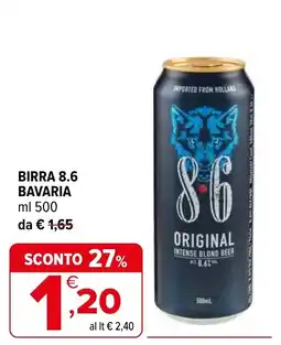 Iperal Birra 8.6 Bavaria offerta