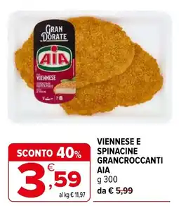 Iperal Viennese e spinacine gran croccanti AIA offerta