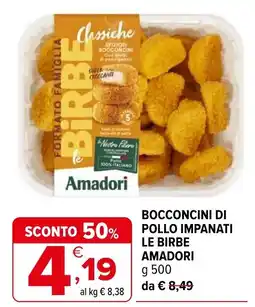 Iperal Bocconcini di pollo impanati le birbe amadori offerta