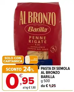 Iperal Pasta di semola al bronzo barilla offerta