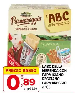 Iperal L'ABC della merenda con Parmigiano Reggiano Parmareggio offerta