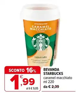 Iperal Starbucks caramel macchiato offerta