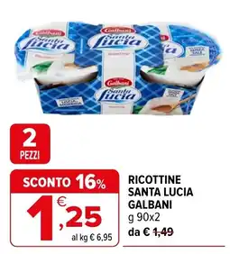 Iperal Ricottine Santa Lucia Galbani offerta