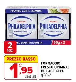 Iperal Formaggio fresco original philadelphia offerta