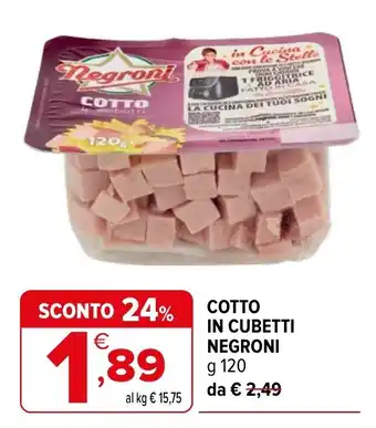 Iperal Cotto in cubetti Negroni offerta