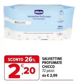 Iperal Salviettine profumate Chicco offerta