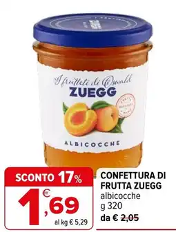 Iperal Confettura di frutta Zuegg albicocche offerta