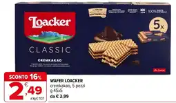 Iperal Wafer Loacker cremkakao offerta