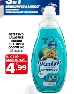 Iperal Detersivo lavatrice liquido cicli brevi coccolino offerta