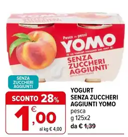 Iperal Yogurt senza zuccheri aggiunti Yomo offerta