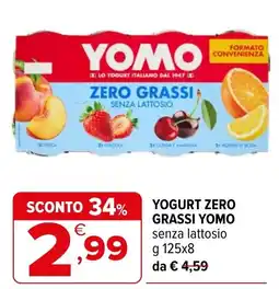 Iperal Yogurt zero grassi Yomo senza lattosio offerta