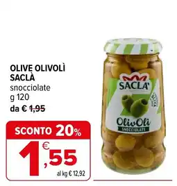 Iperal Olive olivoli sacla snocciolate offerta