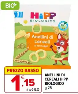 Iperal Anellini di cereali Hipp biologico offerta