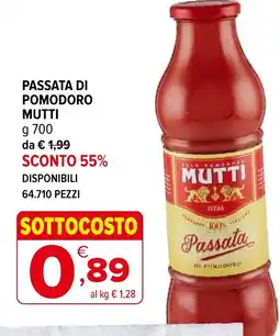 Iperal Passata di pomodoro Mutti offerta