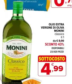 Iperal Olio extra vergine di oliva Monini classico offerta