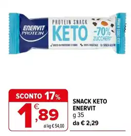 Iperal Snack keto Enervit offerta