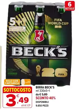 Iperal Birra Beck's offerta