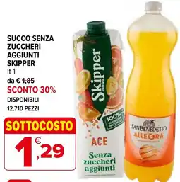 Iperal Succo senza zuccheri aggiunti Skipper offerta