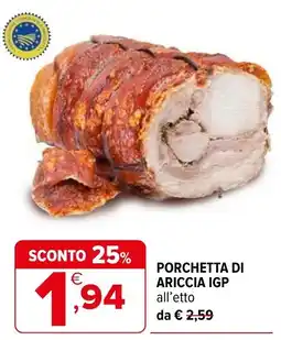 Iperal Porchetta di Ariccia IGP offerta