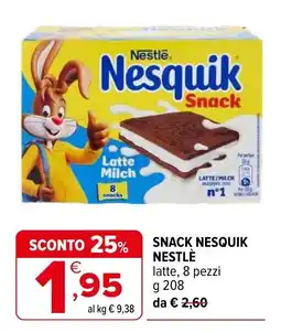 Iperal Snack Nesquik Nestlé latte offerta