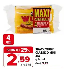 Iperal Snack Wudy Classico Mini offerta