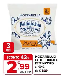 Iperal Mozzarella di latte di bufala Pettinicchio offerta