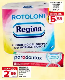 Iperal Carta igienica rotoloni Regina offerta