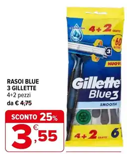 Iperal Rasoi blue 3 gillette offerta
