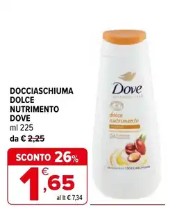 Iperal Docciaschiuma dolce nutrimento Dove offerta