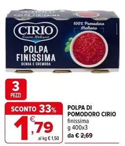 Iperal Polpa di pomodoro Cirio finissima offerta