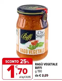 Iperal Ragù vegetale Biffi offerta