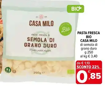 Iperal Pasta fresca bio casa milo offerta