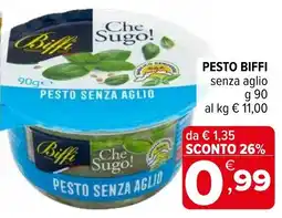 Iperal Pesto senza aglio Biffi offerta