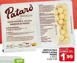 Iperal Gnocchi solo patate e acqua patarò offerta